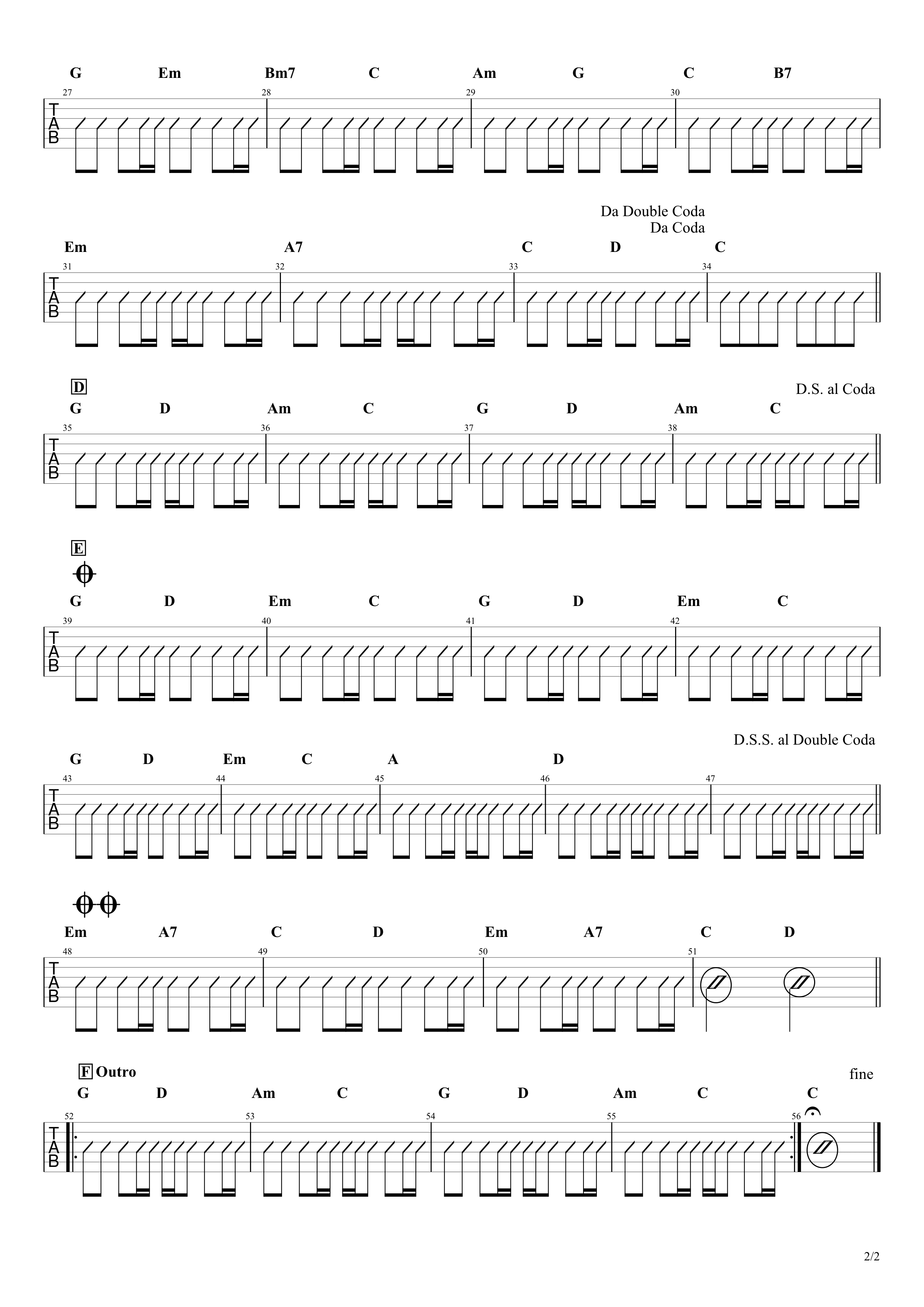 ルキンフォー／スピッツ　ギターコードスコア02