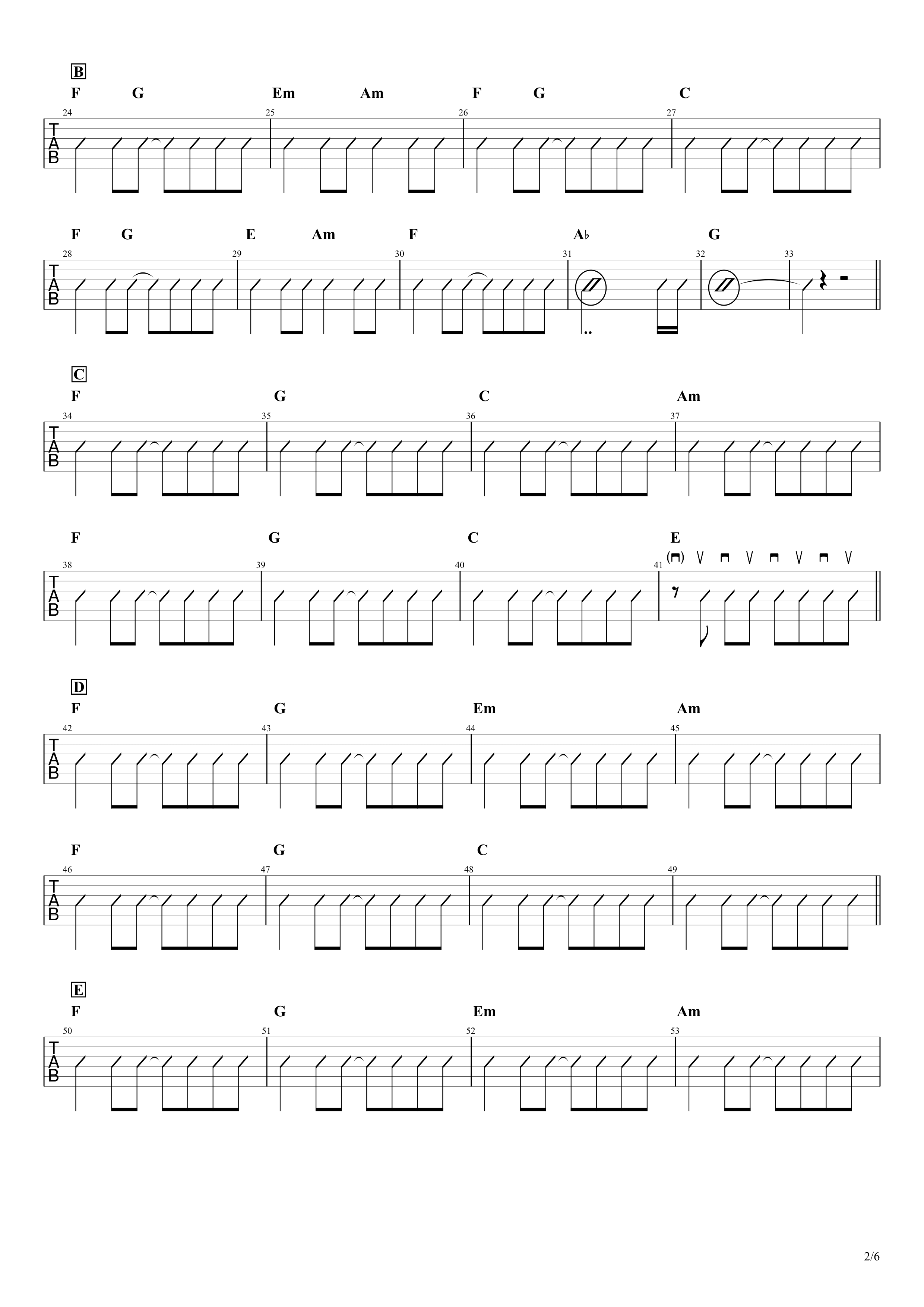 ヒカレ ゆず 無料ギターコード譜 初心者にも最適 簡単ストロークアレンジver Easy Guitar Net