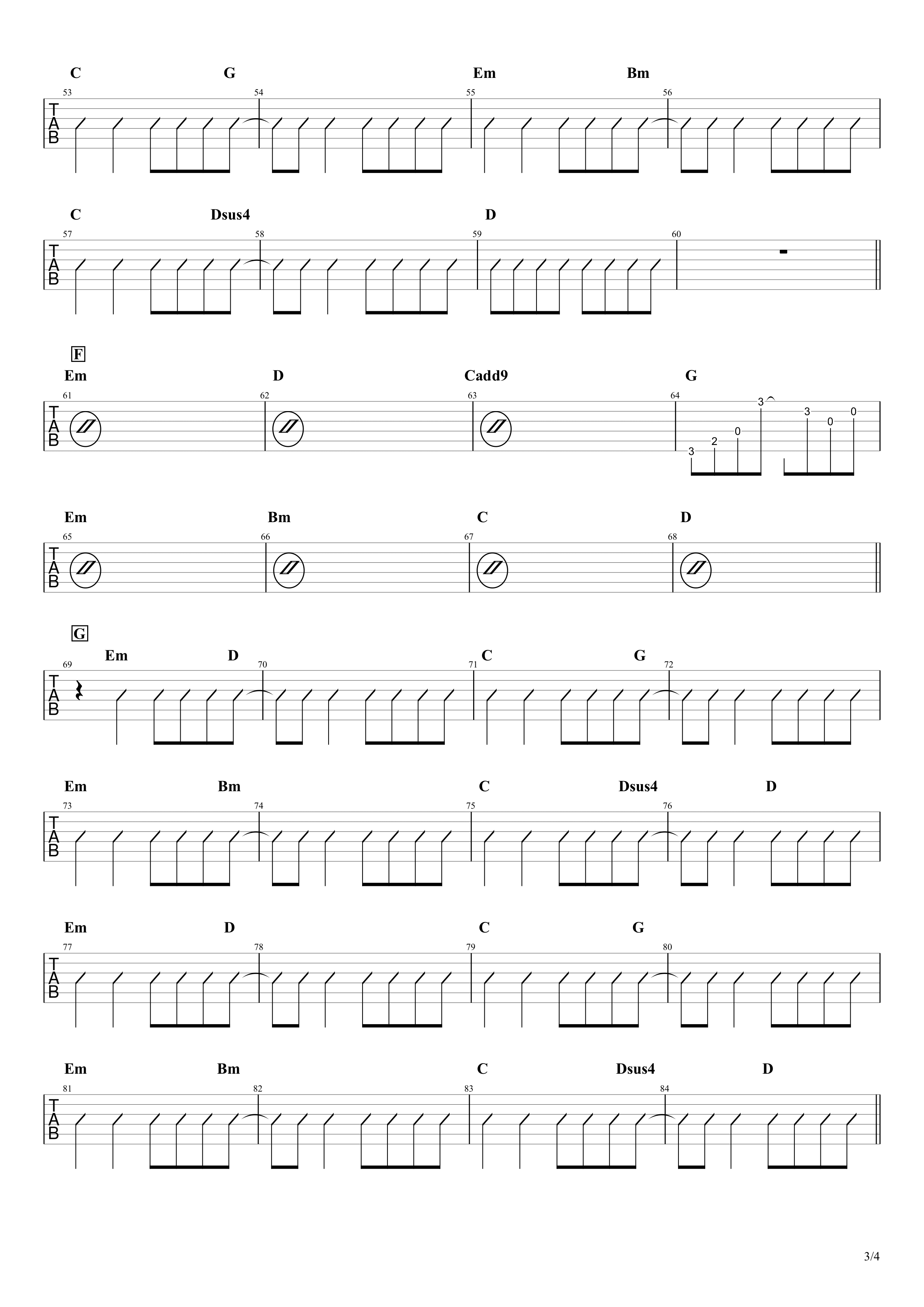 ホタル／スピッツ　ギターTAB＆コード譜03