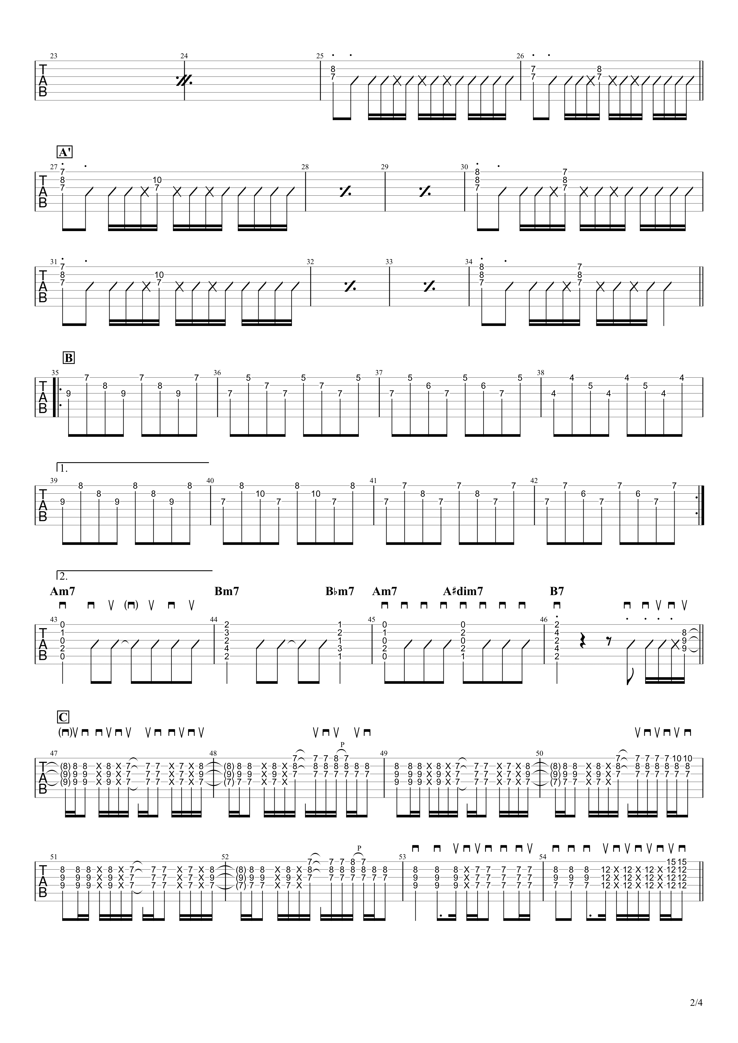 不死鳥 Sekai No Owari 無料ギターtab譜 リード カッティングほぼ完コピver Easy Guitar Net