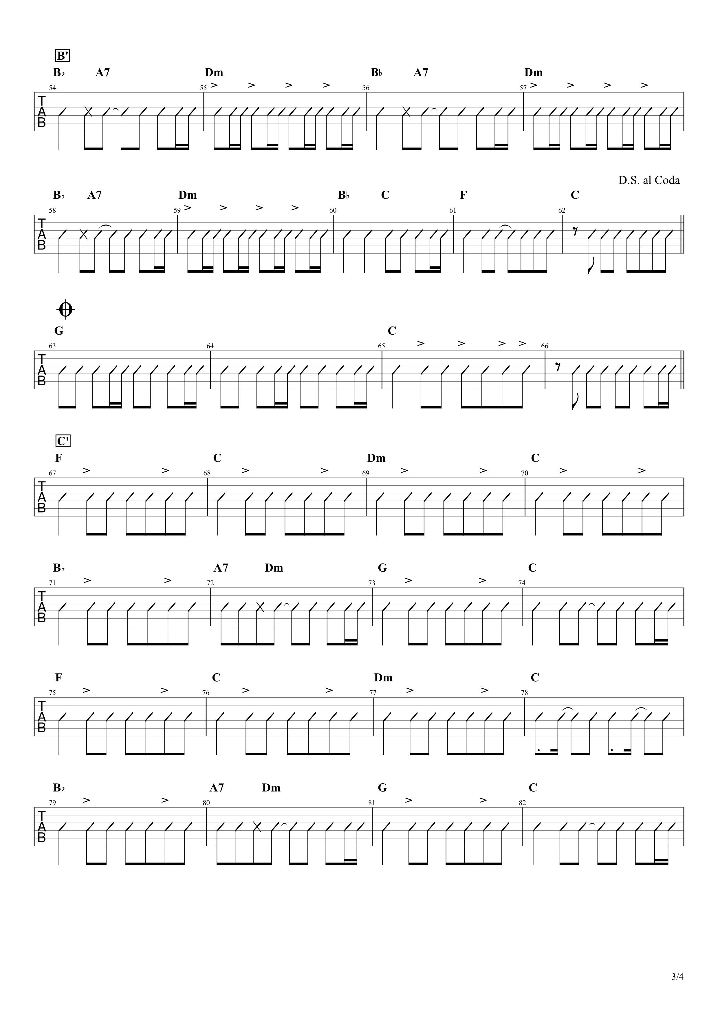 BELOVED／GLAY　ギターコード＆タブ譜03