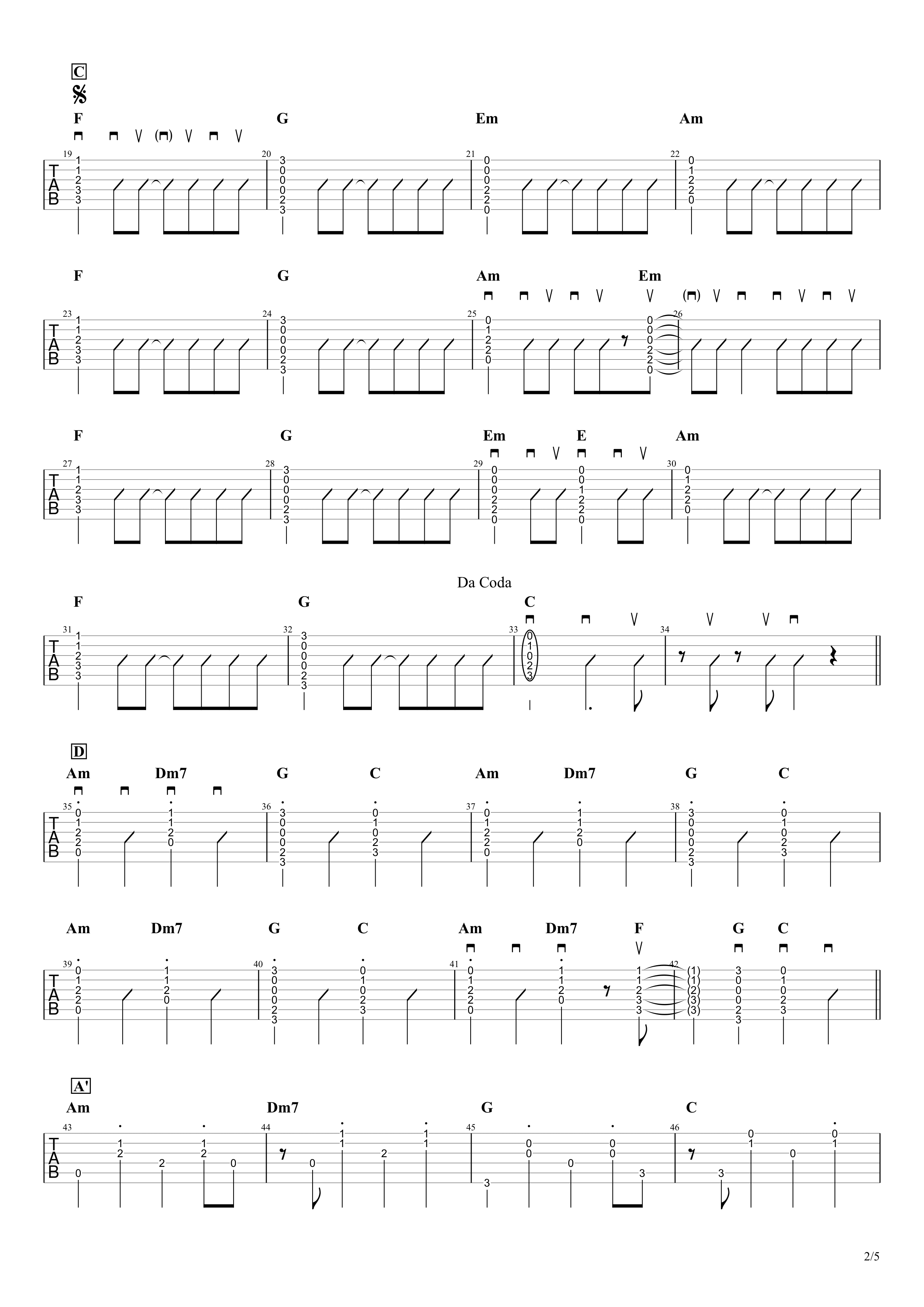 ヒッチコック ヨルシカ 無料ギターtab譜 イントロ完コピ コードストロークで弾くアレンジver Easy Guitar Net