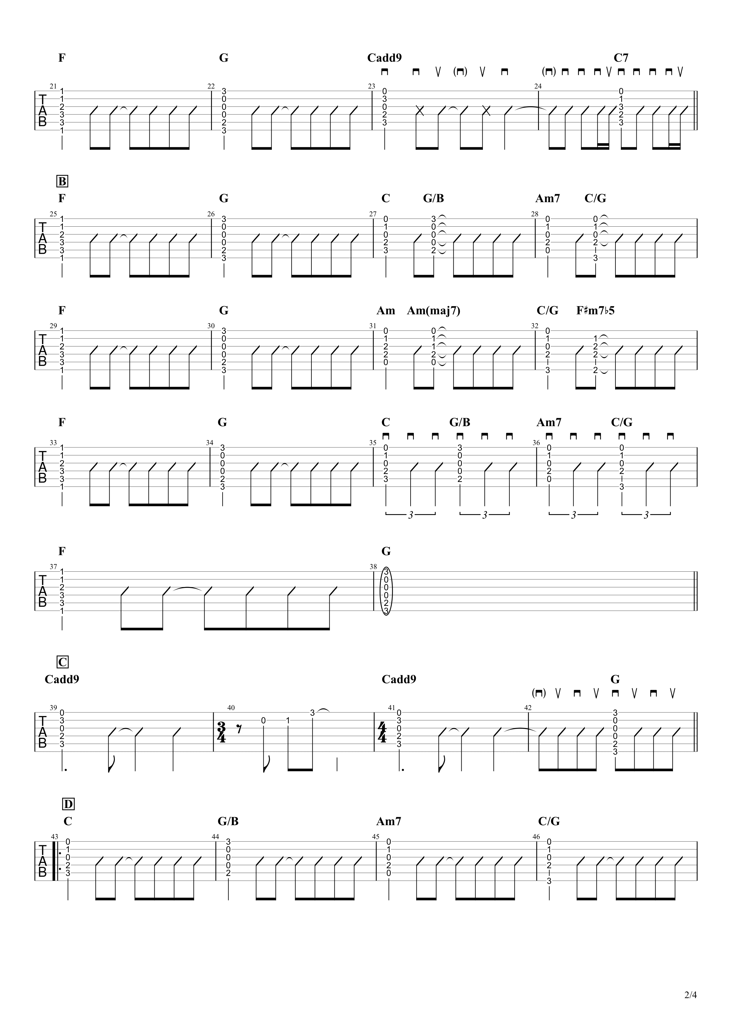 True Love 藤井フミヤ 無料ギターtab譜 簡単コードストロークアレンジver Easy Guitar Net