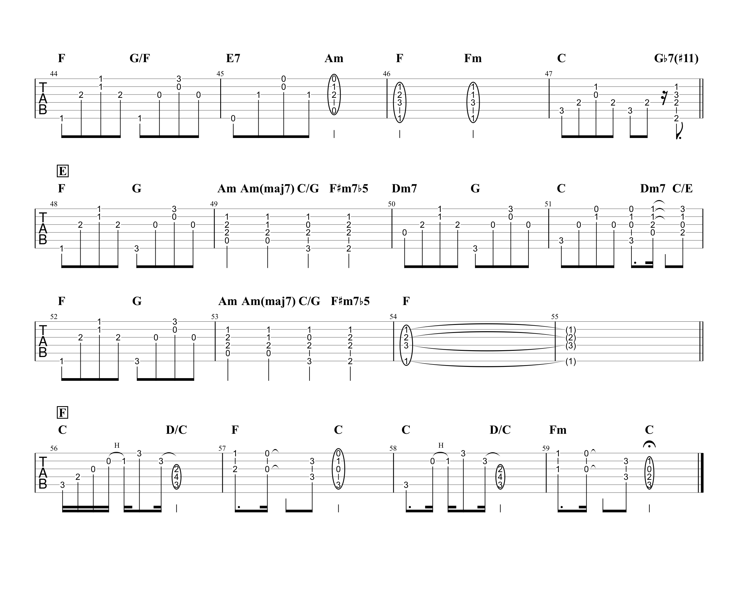 レイニーブルー 徳永英明 無料ギターtab譜 アルペジオで弾くアレンジver Easy Guitar Net