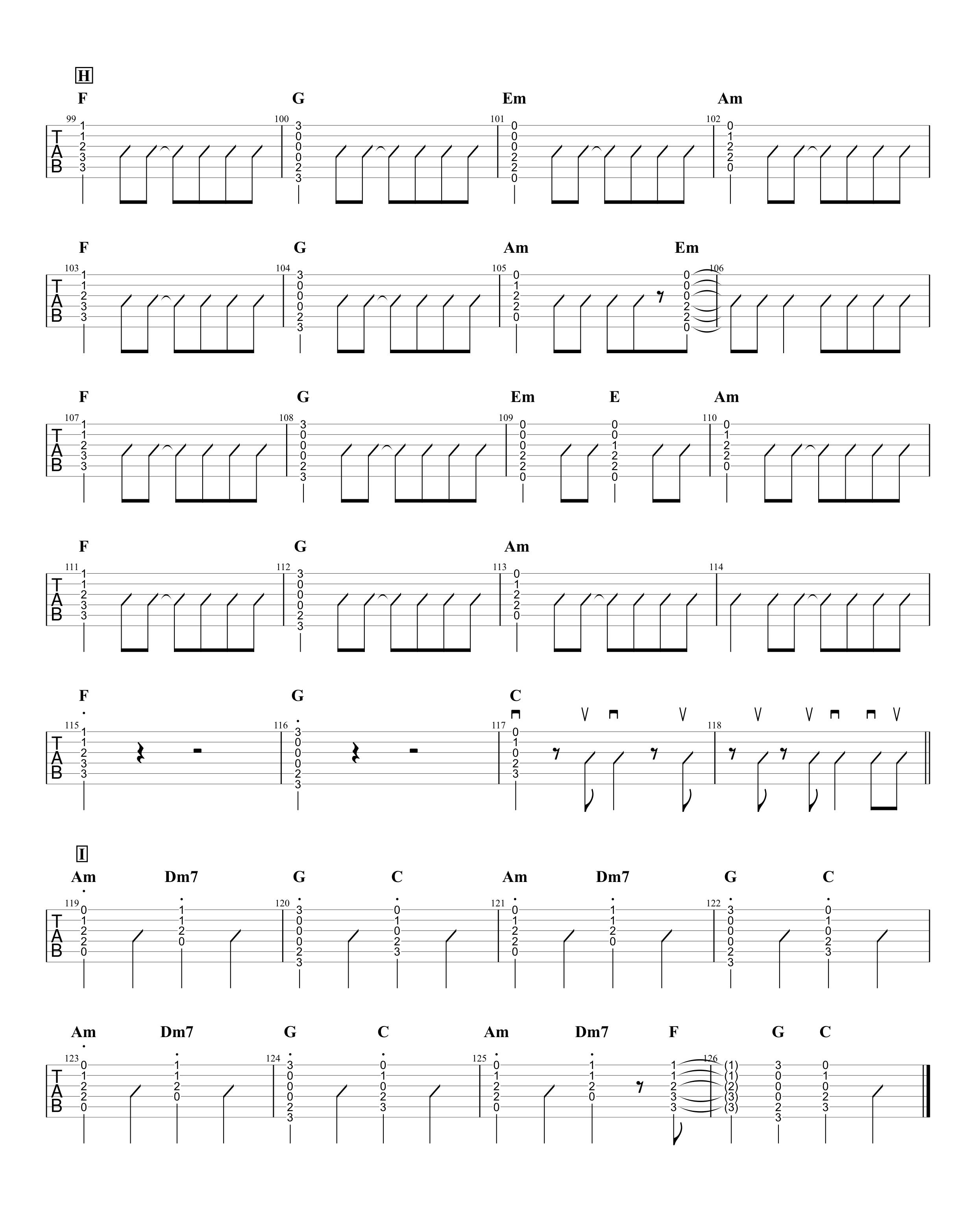 ヒッチコック／ヨルシカ　ギタータブ譜　イントロ完コピ＆コードで弾くアレンジVer.05