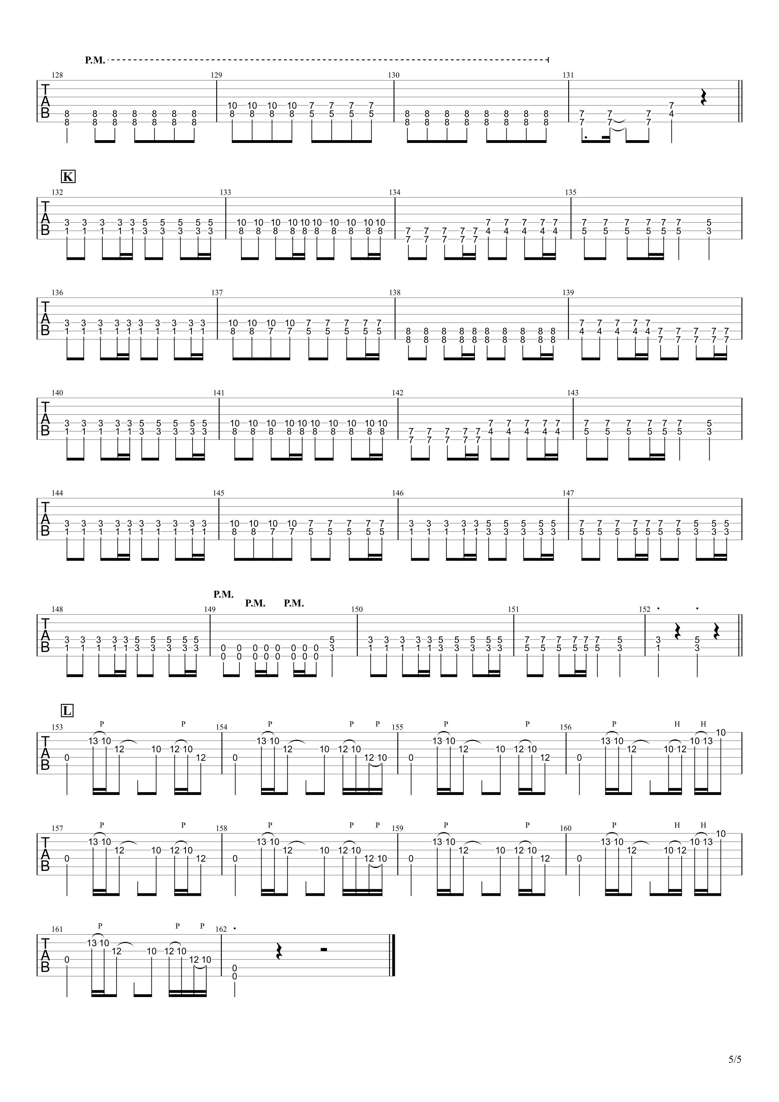 金色グラフティー／ROTTENGRAFFTY　ギタータブ譜　リードギターほぼ完コピVer.05