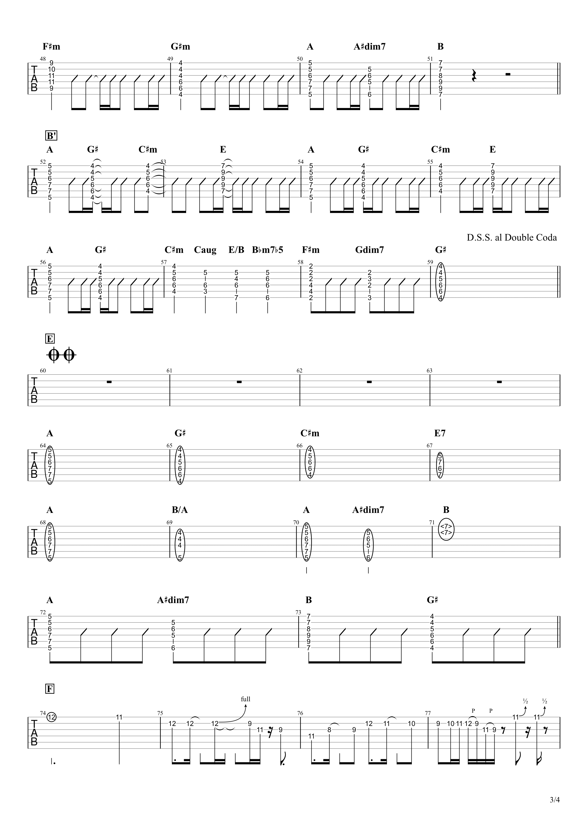 秒針を噛む ずっと真夜中でいいのに 無料ギターtab譜 リードギター コードで弾くアレンジver Easy Guitar Net