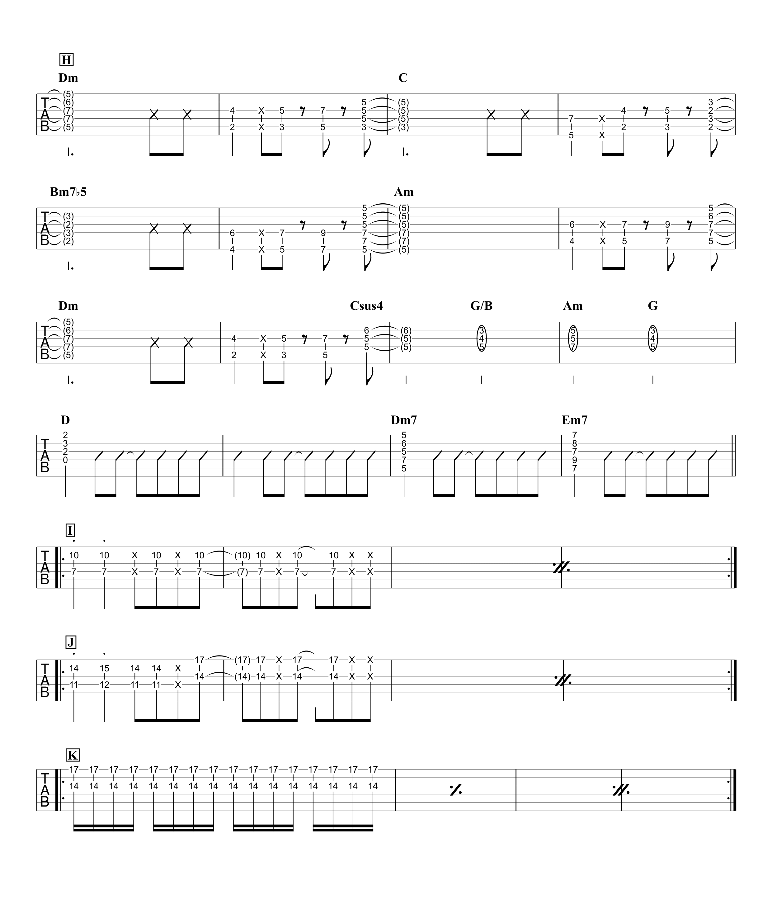 メリッサ／ポルノグラフィティ　ギタータブ譜　リードギターほぼ完コピVer.04