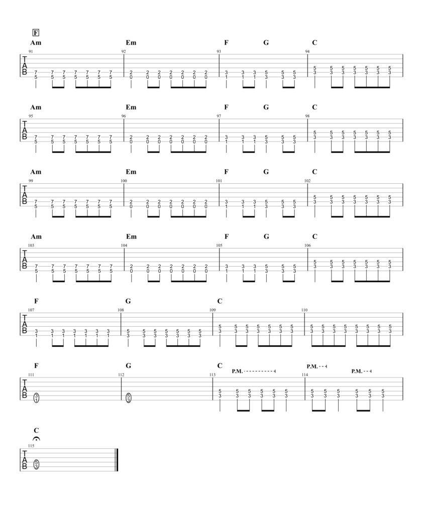 【花唄/GReeeeN】無料ギターTAB譜|パワーコードで全部弾けるアレンジVer.